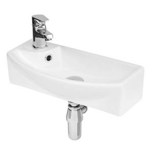 Hudson Reed 1TH Compact Wall Hung Basin (Left Hand) - NBV161