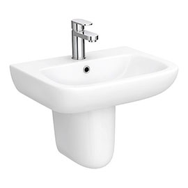 Nuie Renoir Compact Basin & Semi Pedestal - 1 Tap Hole